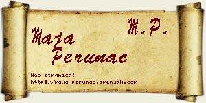 Maja Perunac vizit kartica